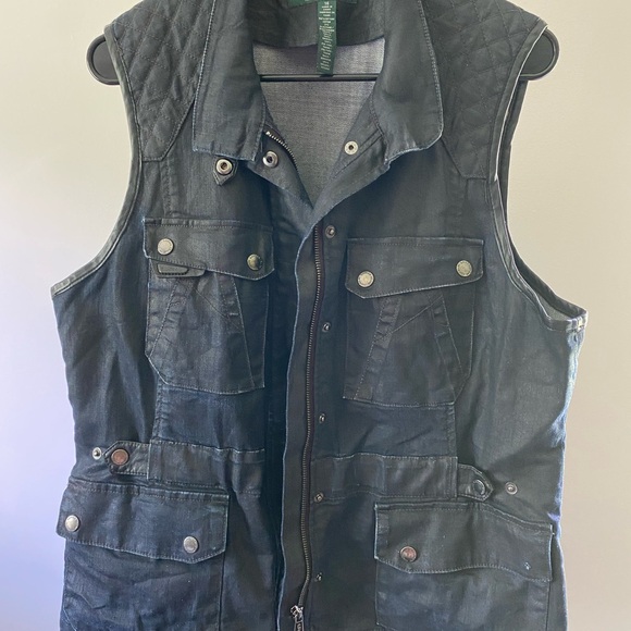 Ladies dark blue denim vest - Picture 9 of 9